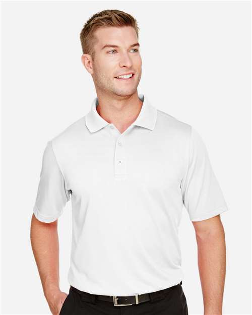 Harriton M348, Men's Advantage Snag Protection Plus Polo, White