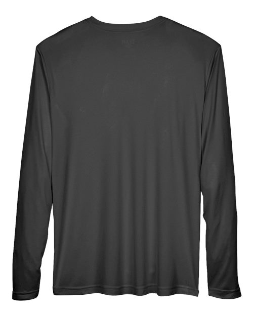 Team 365 TT11L, Men's Zone Performance Long Sleeve T-shirt, Black