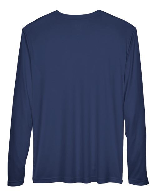 Team 365 TT11L, Men's Zone Performance Long Sleeve T-shirt, Sport Dark Navy