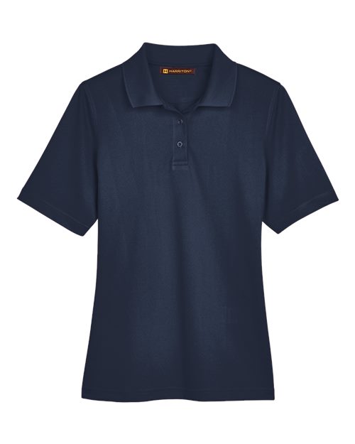 Harriton M348W, Women's Advantage Snag Protection Plus Polo, Dark Navy