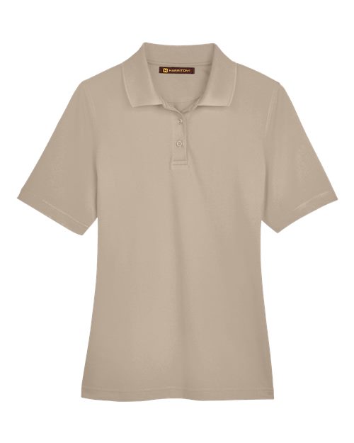 Harriton M348W, Women's Advantage Snag Protection Plus Polo, Khaki