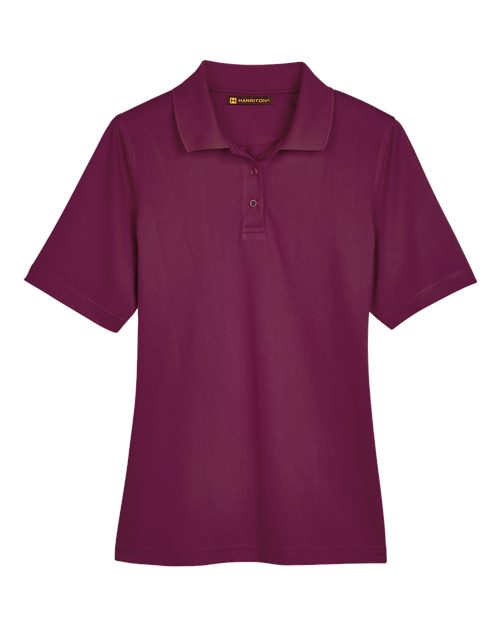 Harriton M348W, Women's Advantage Snag Protection Plus Polo, Maroon