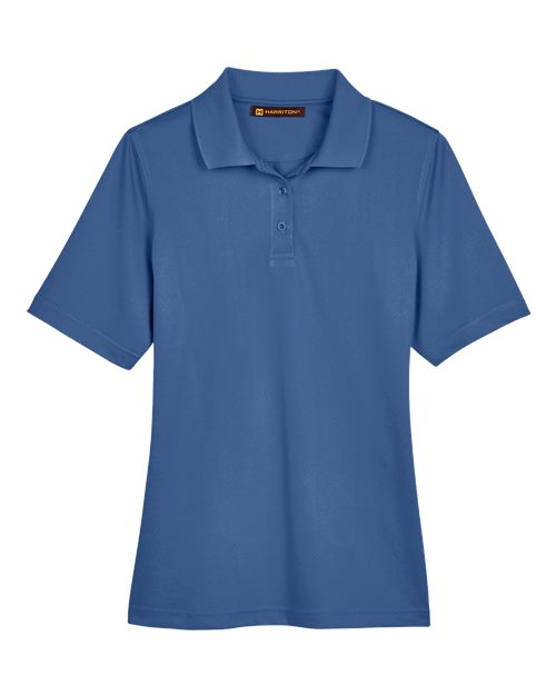 Harriton M348W, Women's Advantage Snag Protection Plus Polo, Pool Blue