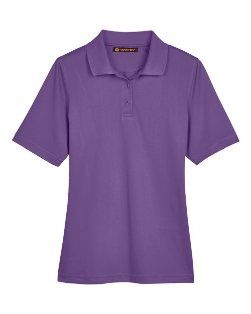 Harriton M348W, Women's Advantage Snag Protection Plus Polo, Team Purple