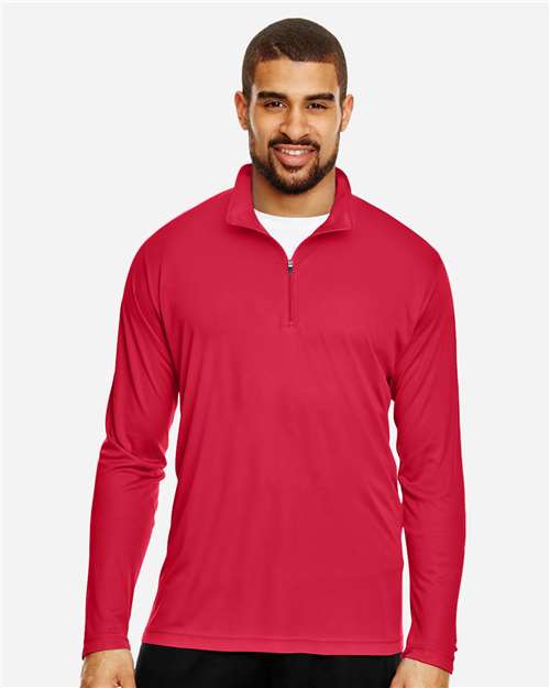 Team 365 TT31, Men's Zone Performance Quarter-zip Pullover, Sport Red