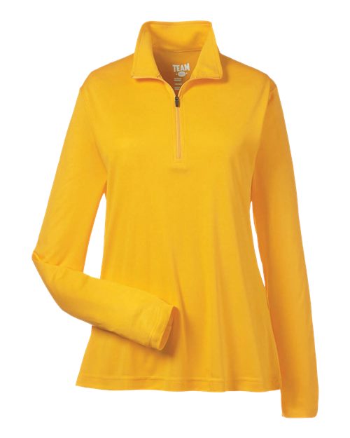 Team 365 TT31W, Women's Zone Performance Quarter-zip Pullover, Sport Athletic Gold