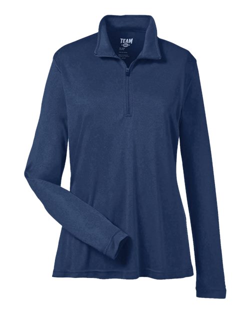 Team 365 TT31W, Women's Zone Performance Quarter-zip Pullover, Sport Dark Navy