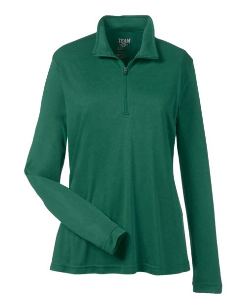 Team 365 TT31W, Women's Zone Performance Quarter-zip Pullover, Sport Forest