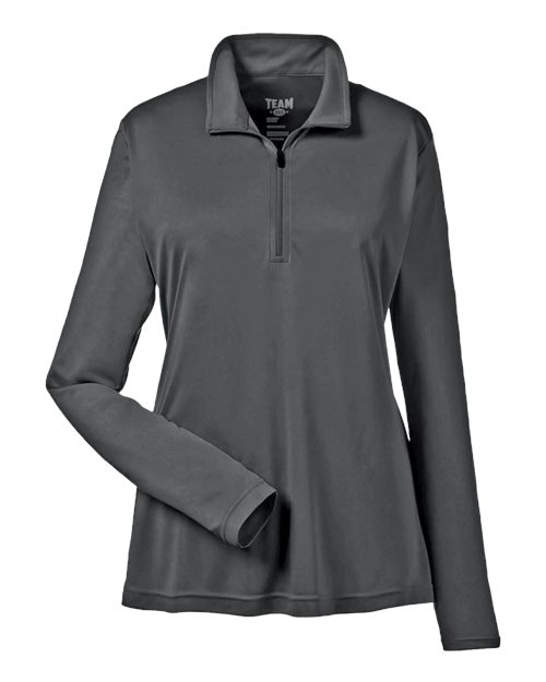 Team 365 TT31W, Women's Zone Performance Quarter-zip Pullover, Sport Graphite