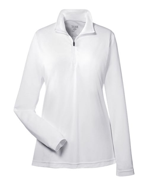 Team 365 TT31W, Women's Zone Performance Quarter-zip Pullover, White