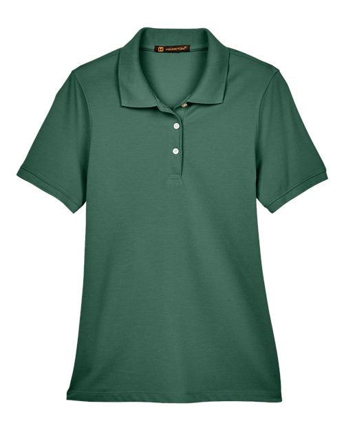 Harriton M265W, Women's Easy Blend Polo, Hunter