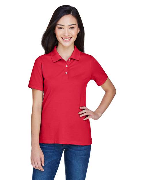 Women's Easy Blend Polo - - 13861 Red 2025 Polo Guide 2025 Polo Guide Uniforms 2025 Polo Guide Uniforms - Workwear & Industrial 207B9 AB Exclusive Brands Back to School 2025 CA CA New ab Cotton Harriton M265W New AB Pique Playbook - Resort Playbook - Resort Summer Gift Shop Playbook Summer to School Polos Polos & Knits Polyester S&S Deep Deals S&S Exclusive Brands Short Sleeves Side Seams Sport Shirts Tops Womens