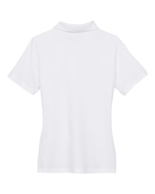 Harriton M265W, Women's Easy Blend Polo, White