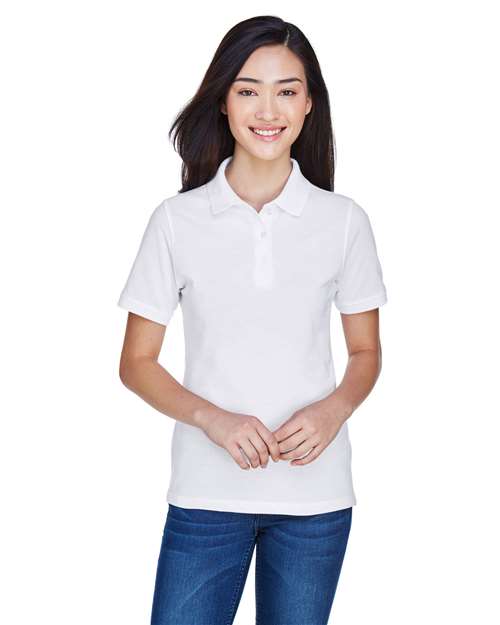 Women's Easy Blend Polo - - 13861 White 2025 Polo Guide 2025 Polo Guide Uniforms 2025 Polo Guide Uniforms - Workwear & Industrial 207B9 AB Exclusive Brands Back to School 2025 CA CA New ab Cotton Harriton M265W New AB Pique Playbook - Resort Playbook - Resort Summer Gift Shop Playbook Summer to School Polos Polos & Knits Polyester S&S Deep Deals S&S Exclusive Brands Short Sleeves Side Seams Sport Shirts Tops Womens