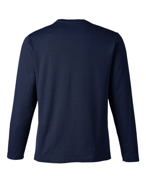 Harriton M118L, Unisex Charge Snag And Soil Protect Long Sleeve T-shirt, Dark Navy