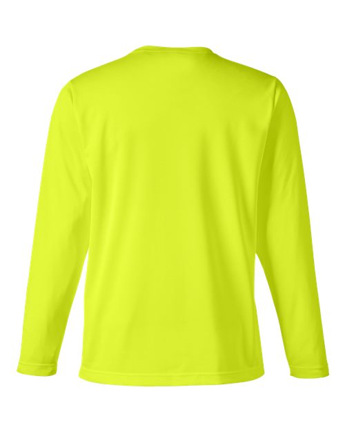 Harriton M118L, Unisex Charge Snag And Soil Protect Long Sleeve T-shirt, Safety Yellow
