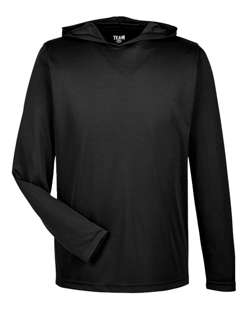 Team 365 TT41, Men's Zone Performance Hooded T-shirt, Black