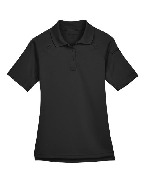 Harriton M211W, Women's Advantage Tactical Polo, Black