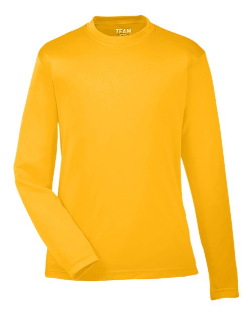 Team 365 TT11YL, Youth Zone Performance Long Sleeve T-shirt, Sport Athletic Gold