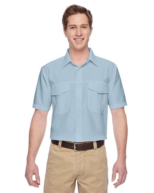 Men's Key West Short Sleeve Performance Staff Shirt - - 13873 Cloud Blue XL 256B9 3-3.9 oz AB Exclusive Brands CA New ab Dress Shirts Explore Resort & Gift Explore Resort & Gift Staff Uniforms Explore Resort & Gifting Activities & Service Fishing Shirts Harriton M580 Mens & Unisex New AB Pockets Polyester - 100% Ripstop S&S Exclusive Brands Short Sleeves Tops Wovens Wovens & Dress Shirts