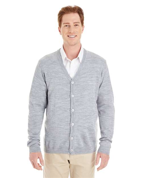 Men's Pilbloc™ V-Neck Button Cardigan Sweater - - 13879 Grey Heather 11-11.9 oz 234B9 AB Exclusive Brands Back to School 2025 CA CA New ab Harriton Long Sleeves M425 Mens & Unisex New AB Polos & Knits Quarter-Zips S&S Exclusive Brands Sweaters Tops V-Neck