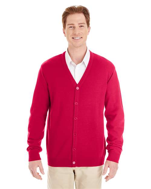 Men's Pilbloc™ V-Neck Button Cardigan Sweater - - 13879 Red 11-11.9 oz 234B9 AB Exclusive Brands Back to School 2025 CA CA New ab Harriton Long Sleeves M425 Mens & Unisex New AB Polos & Knits Quarter-Zips S&S Exclusive Brands Sweaters Tops V-Neck