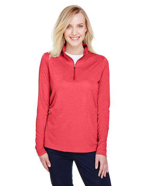 Women's Zone Sonic Heather Performance Quarter-Zip Pullover - - 13885 3-3.9 oz 702D9 AB Exclusive Brands Activewear Back to School 2025 CA CA New ab Long Sleeves Moisture-Management New AB Performance Polos & Knits Polyester - 100% Pullovers Quarter-Zips S&S Exclusive Brands Sun/UV Protection Team 365 Tops TT31HW Womens Zips