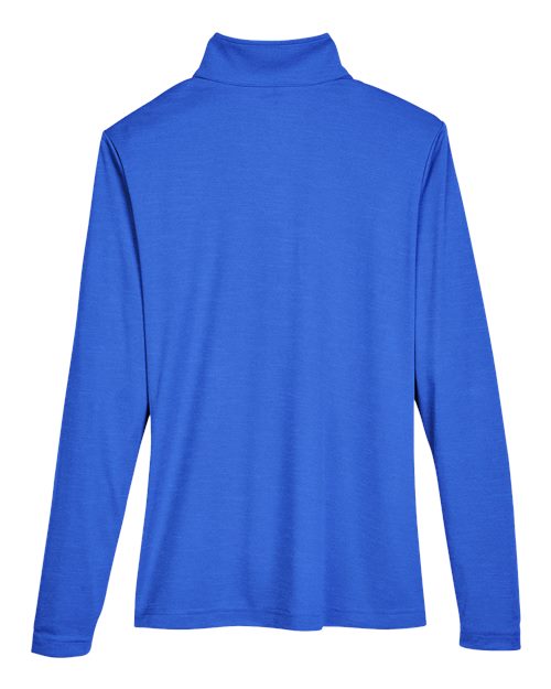 Team 365 TT31HW, Women's Zone Sonic Heather Performance Quarter-zip Pullover, Sport Royal Heather