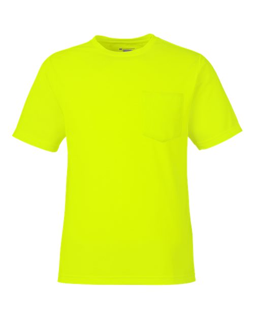 Harriton M118, Unisex Charge Snag And Soil Protect T-shirt, Safety Yellow