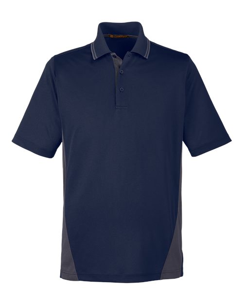 Harriton M386, Men's Flash Snag Protection Plus Il Colorblock Polo, Dark Navy/ Dark Charcoal