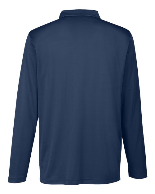 Team 365 TT51L, Men's Zone Performance Long Sleeve Polo, Sport Dark Navy