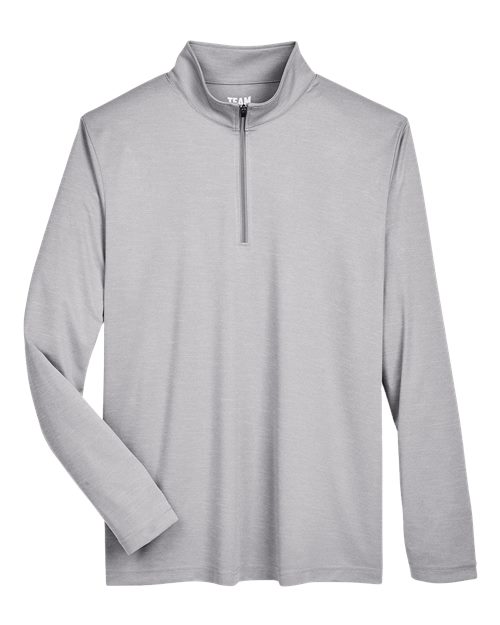 Team 365 TT31H, Men's Zone Sonic Heather Performance Quarter-zip Pullover, Athletic Heather