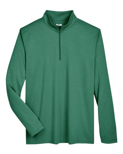 Team 365 TT31H, Men's Zone Sonic Heather Performance Quarter-zip Pullover, Sport Forest Heather