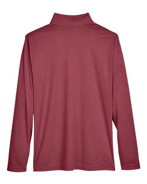 Team 365 TT31H, Men's Zone Sonic Heather Performance Quarter-zip Pullover, Sport Maroon Heather
