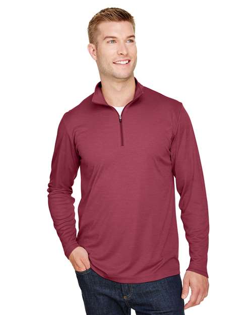 Men's Zone Sonic Heather Performance Quarter-Zip Pullover - - 13900 Sport Maroon Heather 3-3.9 oz 701D9 AB Exclusive Brands Activewear Back to School 2025 CA CA New ab Long Sleeves Mens & Unisex Moisture-Management New AB Performance Polos & Knits Polyester - 100% Pullovers Quarter-Zips S&S Exclusive Brands Sun/UV Protection Team 365 Tops TT31H Zips