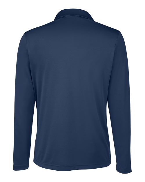 Team 365 TT51LW, Women's Zone Performance Long Sleeve Polo, Sport Dark Navy