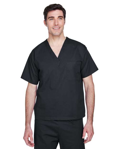 Unisex Restore Scrub Top - - 13906 Black 301B9 4-4.9 oz AB Exclusive Brands Apparel CA New ab Cotton Everyday Hero Uniforming Explore Medical & Med Spa Explore Medical & Med Spa Staff Uniforms Harriton M897 Medical Mens & Unisex New AB Personal Protection Pockets Polyester - 100% Pullovers S&S Exclusive Brands Safety Scrubs Short Sleeves Tops V-Neck Workwear