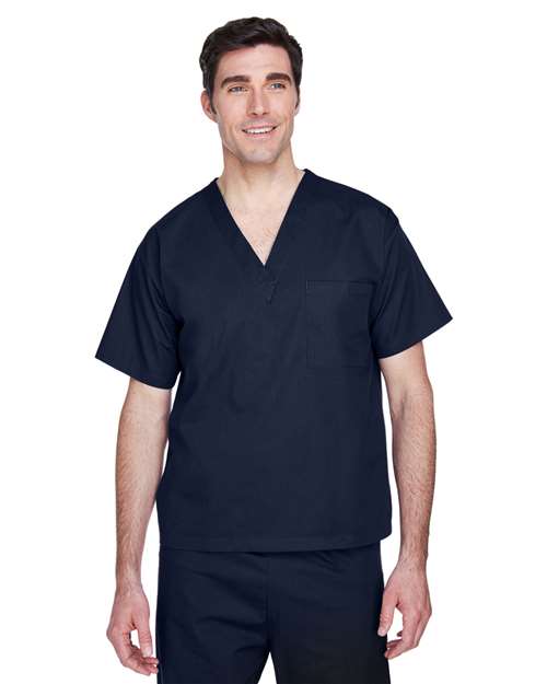 Unisex Restore Scrub Top - - 13906 Dark Navy 301B9 4-4.9 oz AB Exclusive Brands Apparel CA New ab Cotton Everyday Hero Uniforming Explore Medical & Med Spa Explore Medical & Med Spa Staff Uniforms Harriton M897 Medical Mens & Unisex New AB Personal Protection Pockets Polyester - 100% Pullovers S&S Exclusive Brands Safety Scrubs Short Sleeves Tops V-Neck Workwear