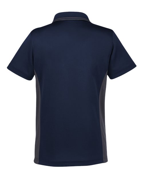 Harriton M386W, Women's Flash Snag Protection Plus Il Colorblock Polo, Dark Navy/ Dark Charcoal