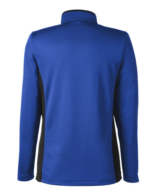 Harriton M786W, Women's Flash Snag Protection Plus Il Colorblock Quarter-zip Pullover, True Royal/ Black
