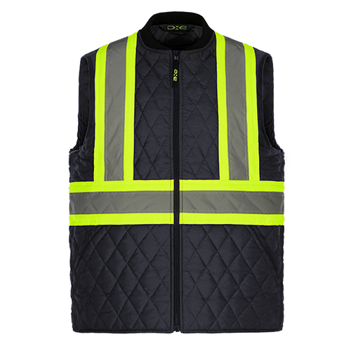 L01225 - Mack - Hi-Vis Quilted Vest Navy 1225 adult CX2 Hi-Vis mens