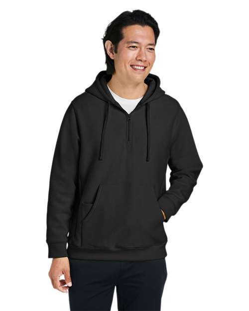 Unisex Zone HydroSport™ Heavyweight Quarter-Zip Hooded Sweatshirt - - 13924 Black 11-11.9 oz 762D9 AB Exclusive Brands CA New ab Fleece Media Pocket Mens & Unisex New AB Pullovers Quarter-Zips S&S Deep Deals S&S Exclusive Brands Safety Sweatshirts & Fleece Team 365 Tops TT97 Zips