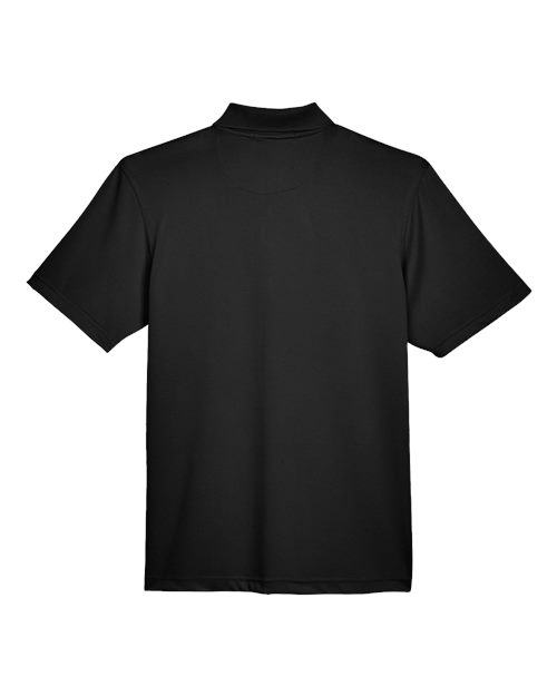 Harriton M345, Men's Advantage Snag Protection Plus Il Snap Placket Polo, Black
