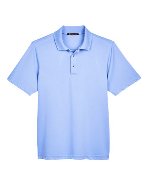 Harriton M345, Men's Advantage Snag Protection Plus Il Snap Placket Polo, Industry Blue