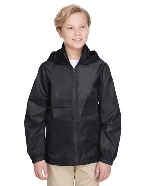 Youth Zone Protect Lightweight Jacket - - 13927 Black 730D9 AB Exclusive Brands Activewear Back to School 2025 CA CA New ab Explore Corporate Explore Corporate Gifting & Incentives Explore Corporate Gifting - Budget Friendly Full-Zips Hooded Jackets New AB Outerwear Polyester - 100% S&S Exclusive Brands Safety Team 365 TT73Y Water Resistant Youth Zips