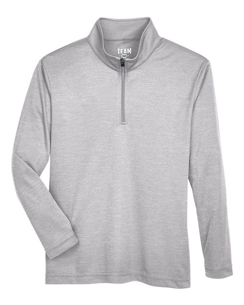 Team 365 TT31HY, Youth Zone Sonic Heather Performance Quarter-zip Pullover, Athletic Heather