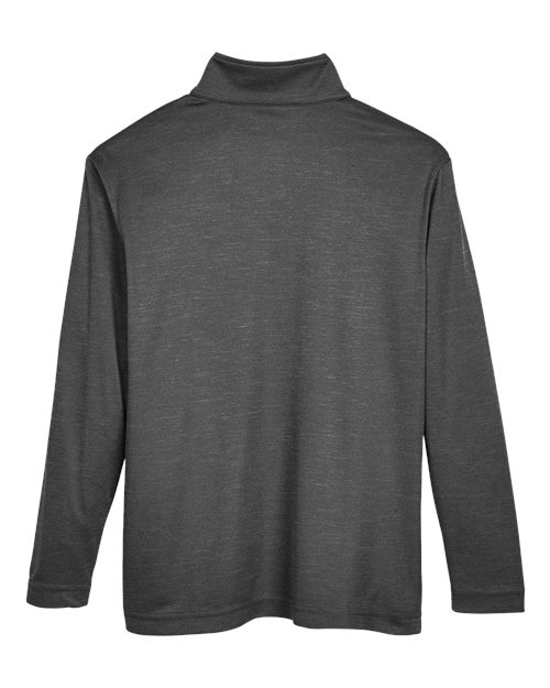 Team 365 TT31HY, Youth Zone Sonic Heather Performance Quarter-zip Pullover, Black Heather