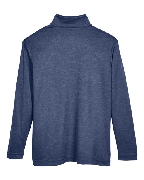 Team 365 TT31HY, Youth Zone Sonic Heather Performance Quarter-zip Pullover, Sport Dark Navy Heather