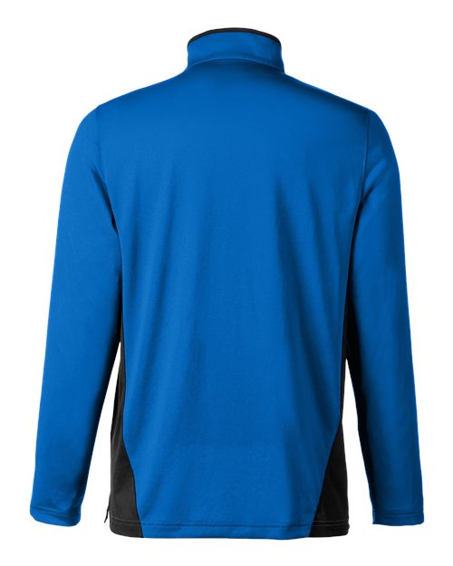 Harriton M786, Men's Flash Snag Protection Plus Il Colorblock Quarter-zip Pullover, True Royal/ Black