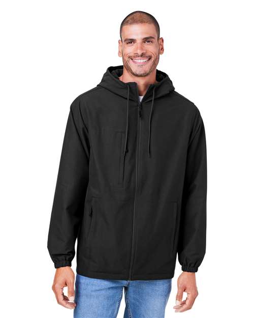 Unisex Flex Twill Hooded Jacket - - 13931 Black 286B9 6-6.9 oz AB Exclusive Brands Adjustable CA New ab Drawstring Explore Industrial & Workwear Explore Industrial & Workwear - Office Full-Zips Harriton Hooded Jackets Long Sleeves M73 Mens & Unisex New AB Nylon Outerwear Pockets UG Playbook UG Playbook Industrial & Workwear UG Playbook Industrial & Workwear Uniforming Water Resistant Workwear Workwear Spotlight Zips